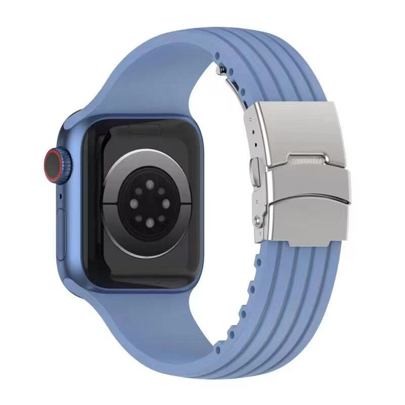 Premium Silicone Band With Stainless Steel Lock By iSerieshub Compatible For Smart-Watch