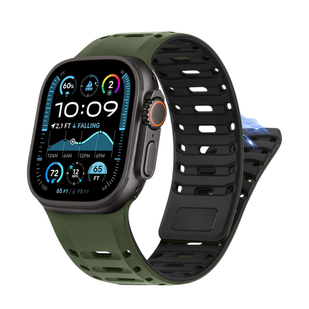 Premium RYB Silicone Magnetic Loop By iSerieshub Compatible For Apple Watch