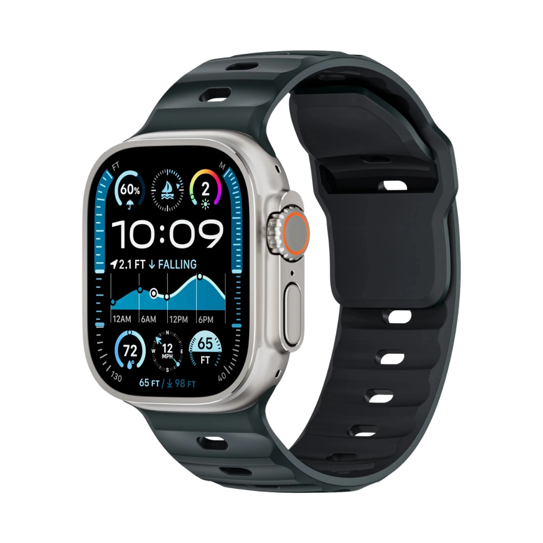 Premium Ultra Wide Rugged Silicone Band By iSerieshub Compatible For Apple Watch