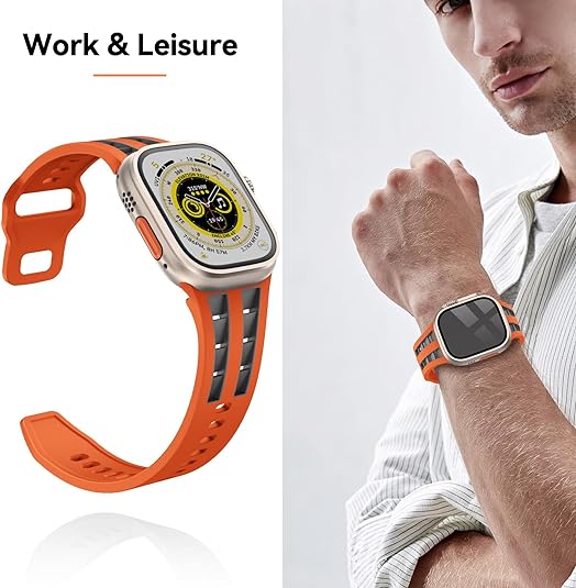 Premium Aeroline Pro Silicone Sports Bands By iSerieshub Compatible For Apple Watch