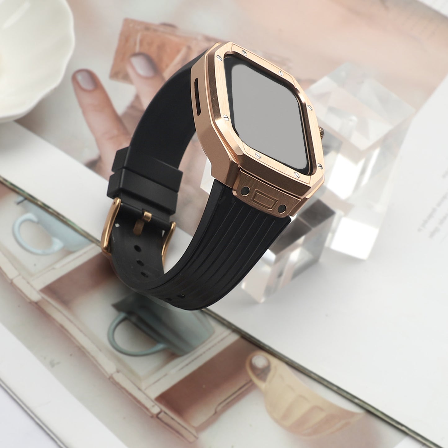 Luxury Modification Metal Case By iSerieshub Compatible For Apple Watch