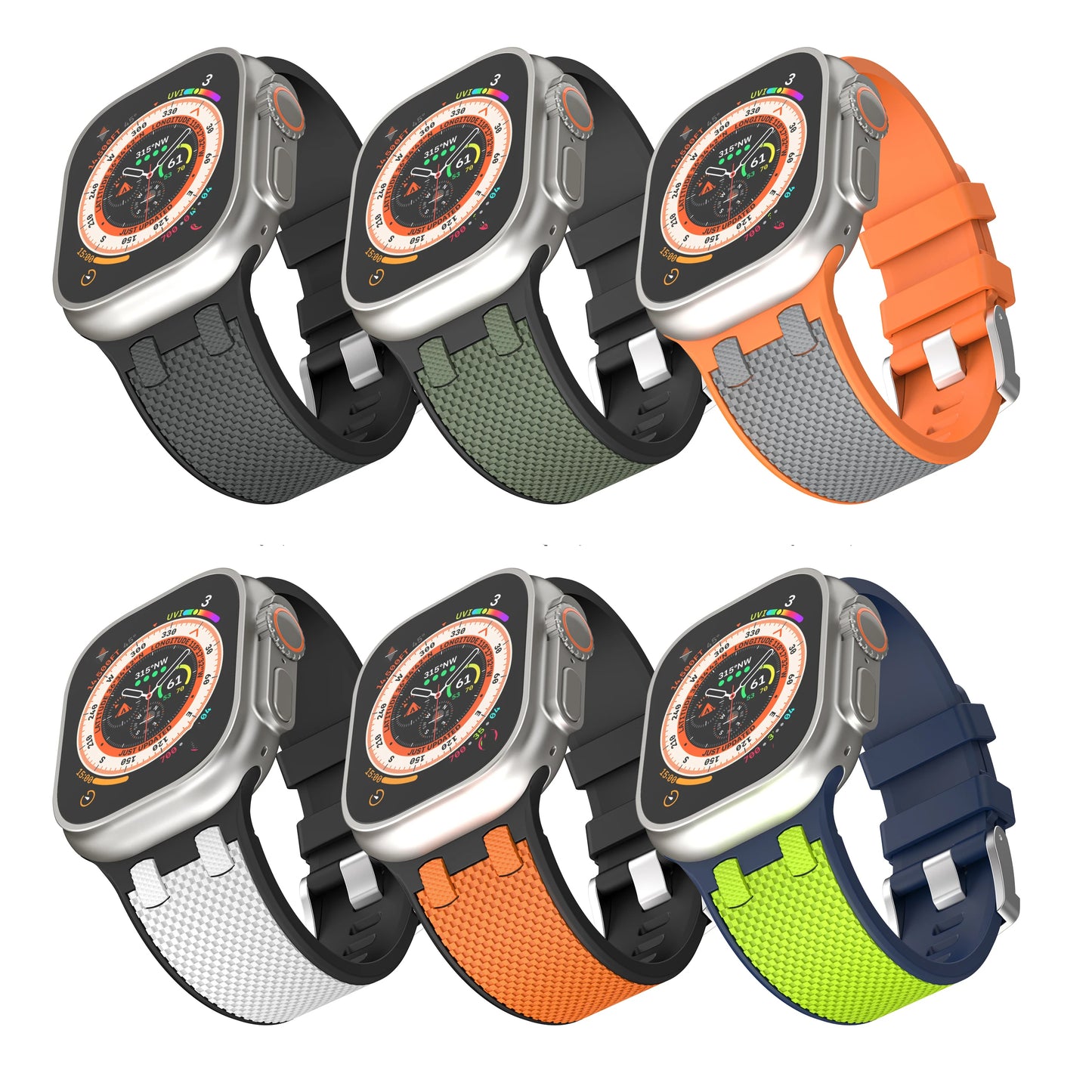 Premium AP Dual Colour Silicone Sports Band By iSerieshub Compatible For iWatch