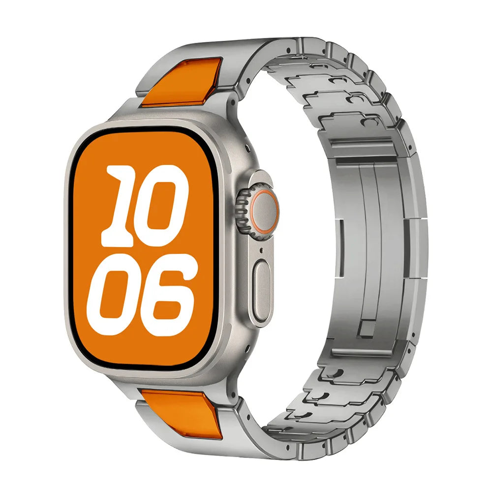 Luxury Titanium Quilk Release Band By iSerieshub Compatible For Appe Watch