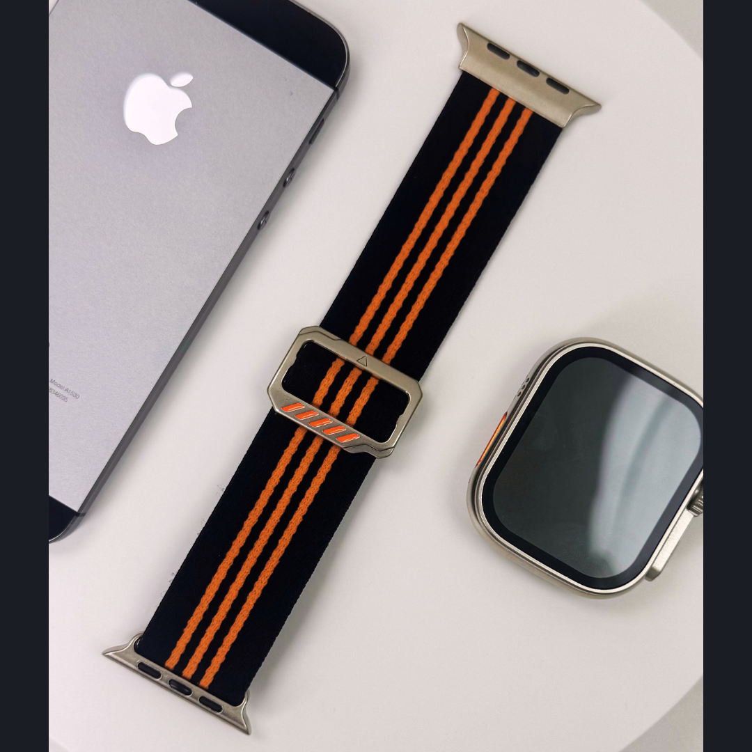 Premium Strip Nylon Strechtable Sports Bands By iSerieshub Compatible For Apple Watch
