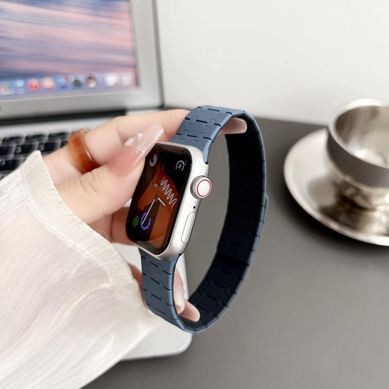 Premium AP Magnetic Silicone Loop By iSerieshub Compatible For iWatch