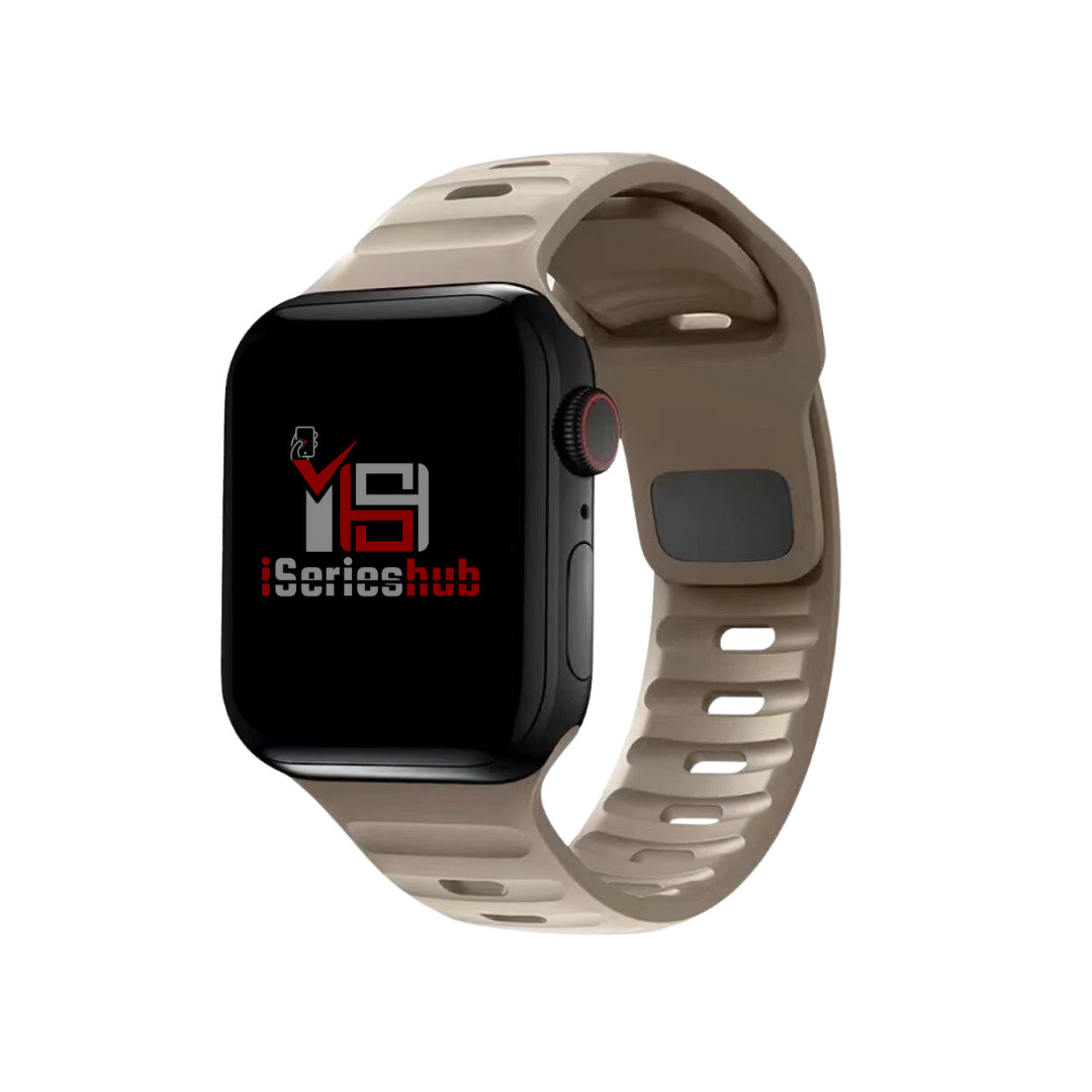 Premium Silicone Stylish Sports Bands By iSeriesHub Compatible For iWatch