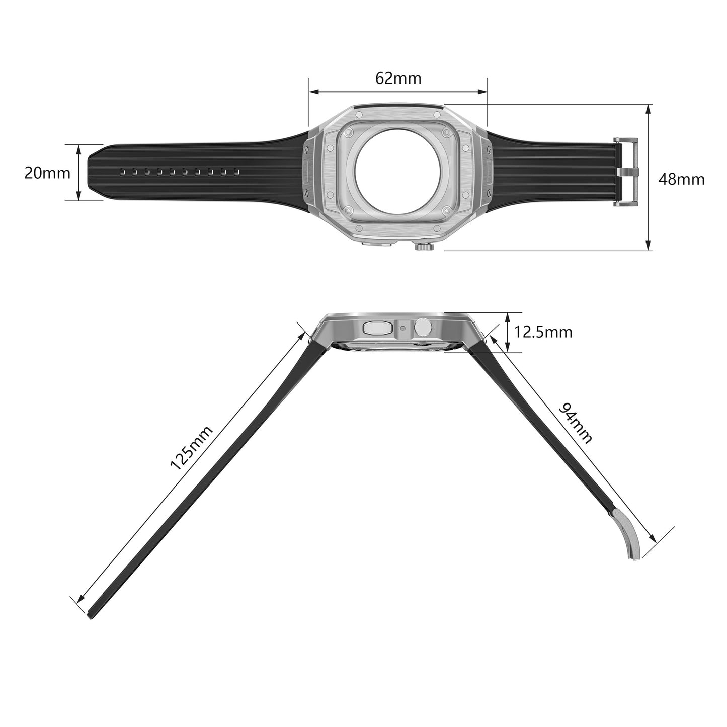 Luxury Modification Metal Case By iSerieshub Compatible For Apple Watch