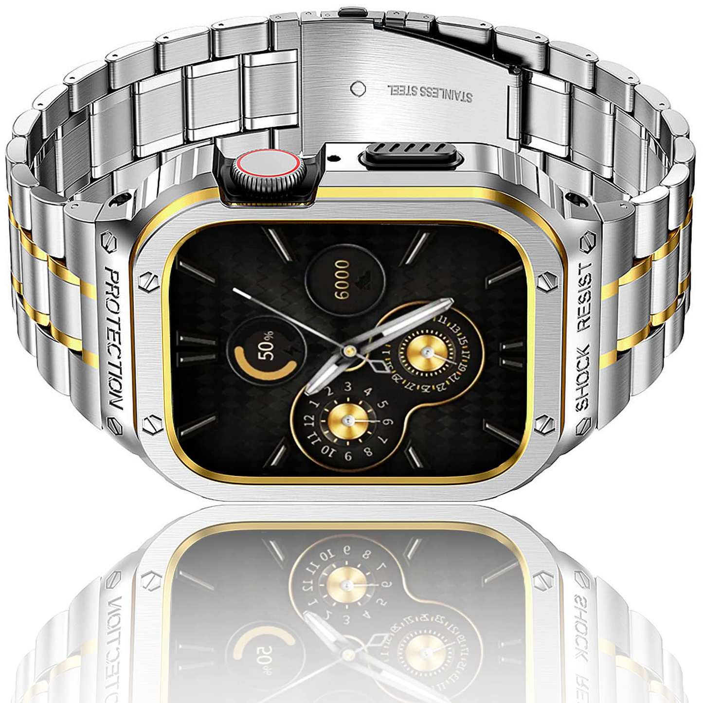 Luxury Modification Richard Armor Metal Kit By iSerieshub Compatible For iWatch 44/45MM - 49MM