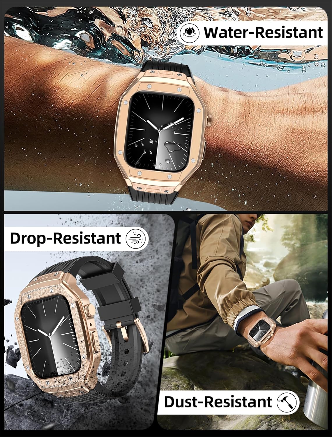 Luxury Modification Metal Case By iSerieshub Compatible For Apple Watch