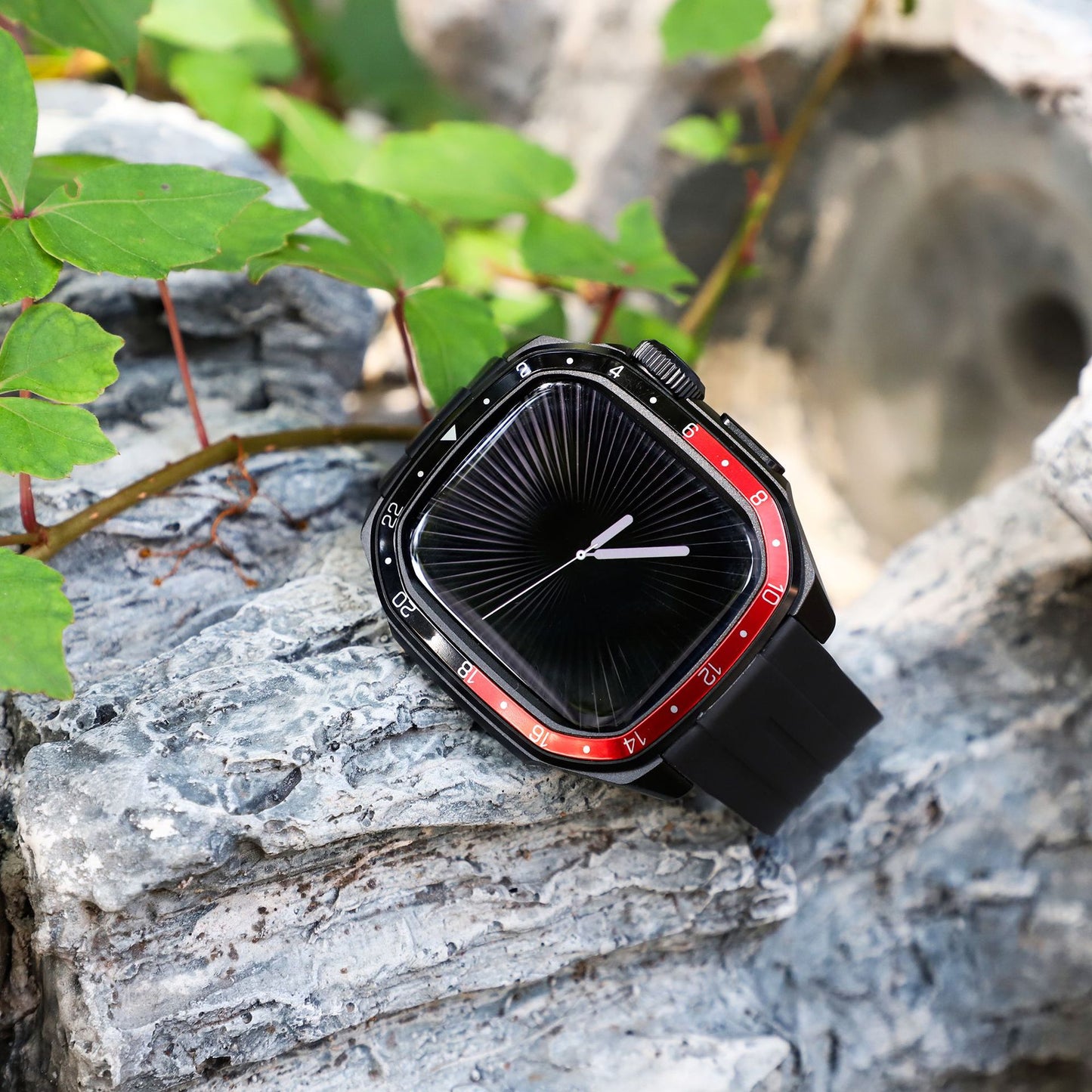 Luxury Metal Scale Ring Case With Straps By iSerieshub Compatible For Apple Watch