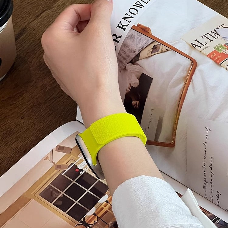 Premium Litchi Silicone Magnetic Loop By iSerieshub Comaptible For Apple Watch