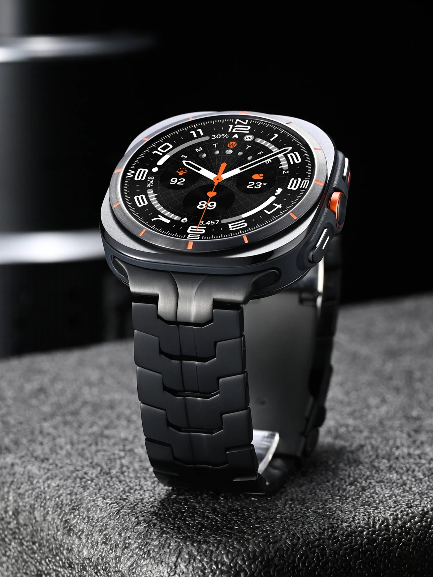Luxury Titanium Wingtip Band By iSerieshub for Samsung Galaxy Watch Ultra 47mm