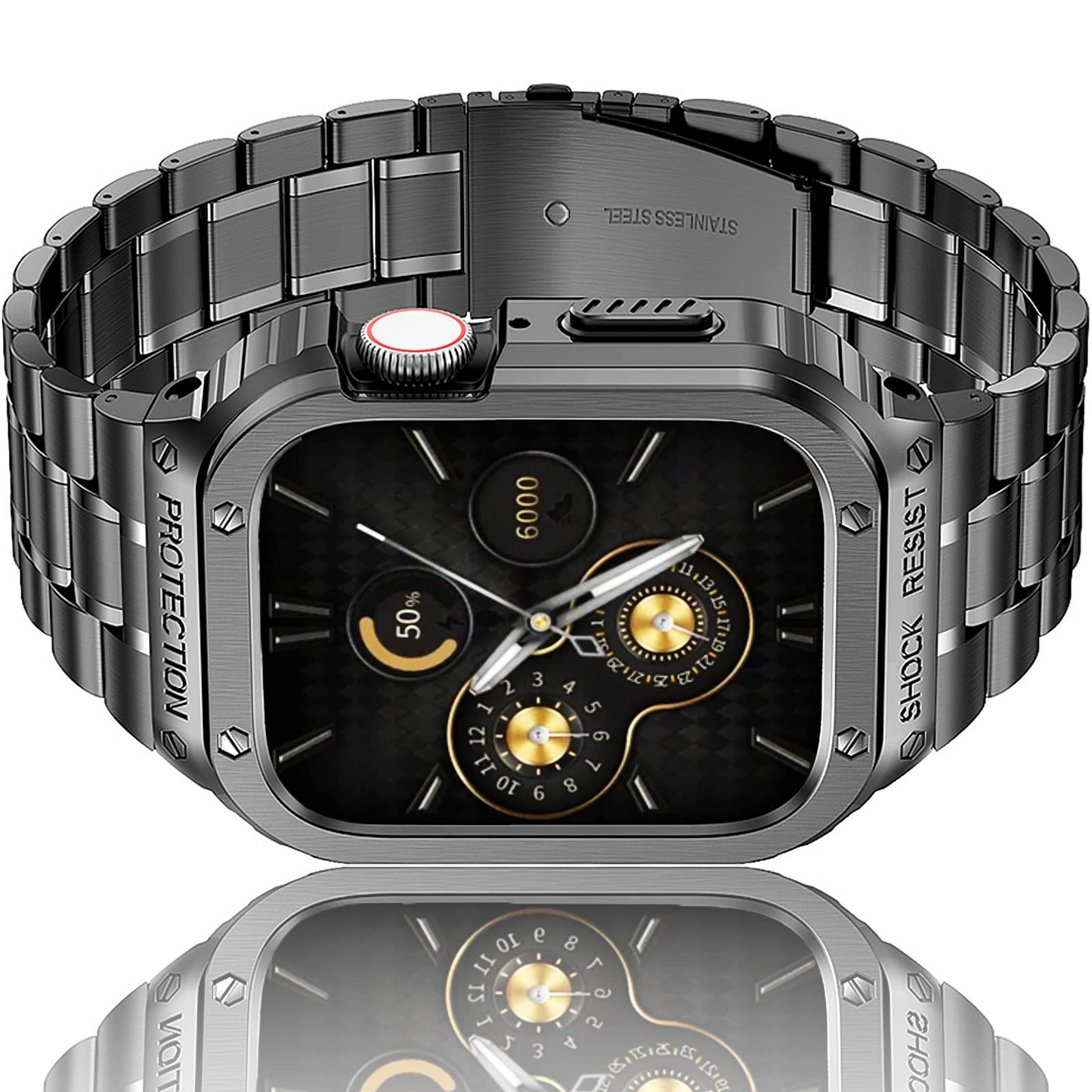 Luxury Modification Richard Armor Metal Kit By iSerieshub Compatible For iWatch 44/45MM - 49MM