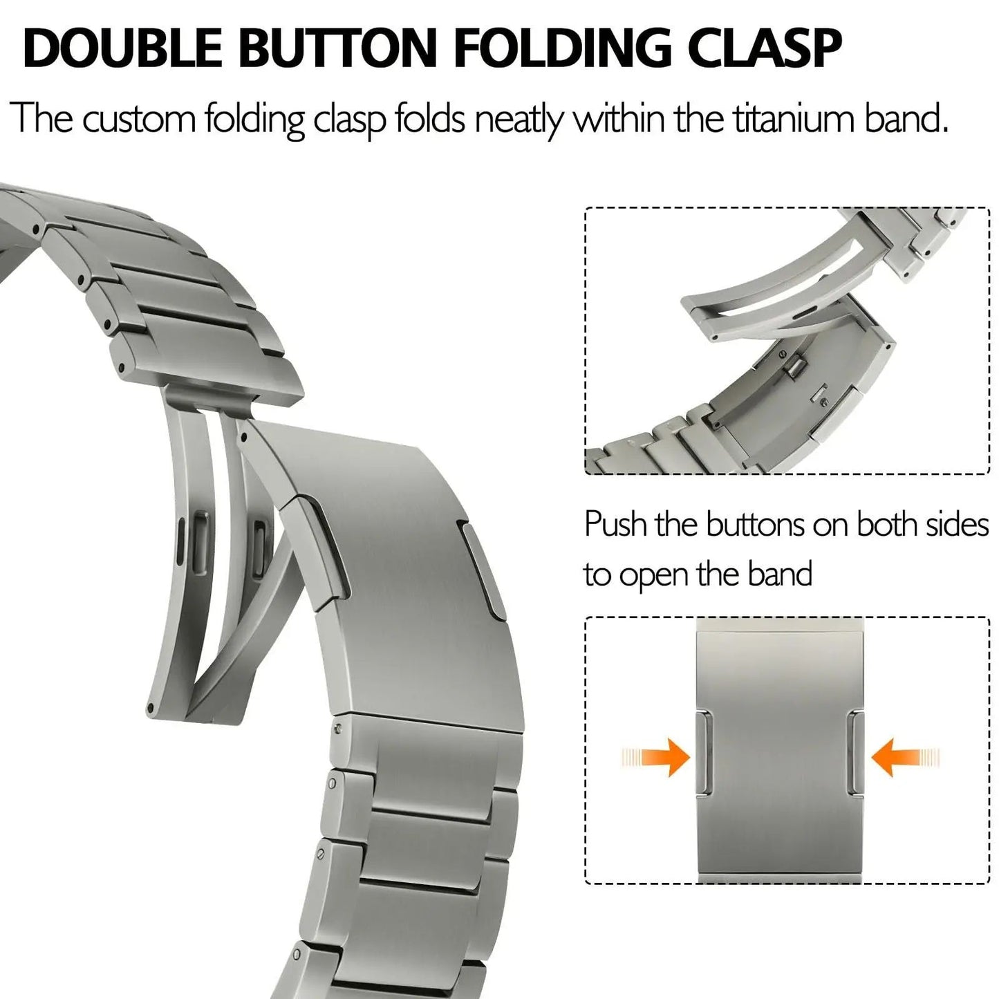 Luxury Titanium Quilk Release Band By iSerieshub Compatible For Appe Watch