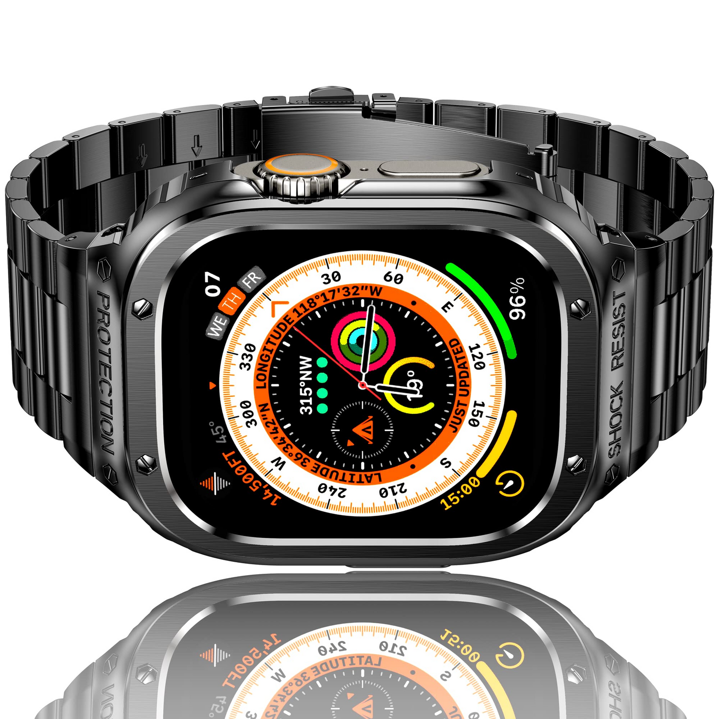 49MM Luxury Modification Richard Armor Metal Kit By iSerieshub Compatible For iWatch Ultra