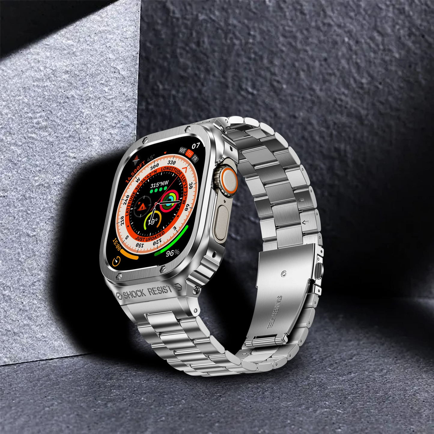 49MM Luxury Modification Richard Armor Metal Kit By iSerieshub Compatible For iWatch Ultra