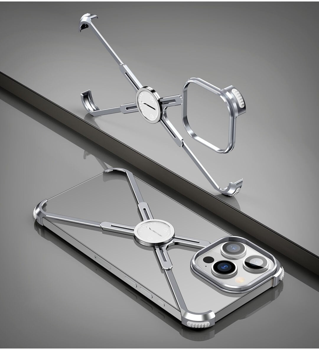 Luxury Metal Frame Shape Bumper Case By iSerieshub Compatible For iPhone
