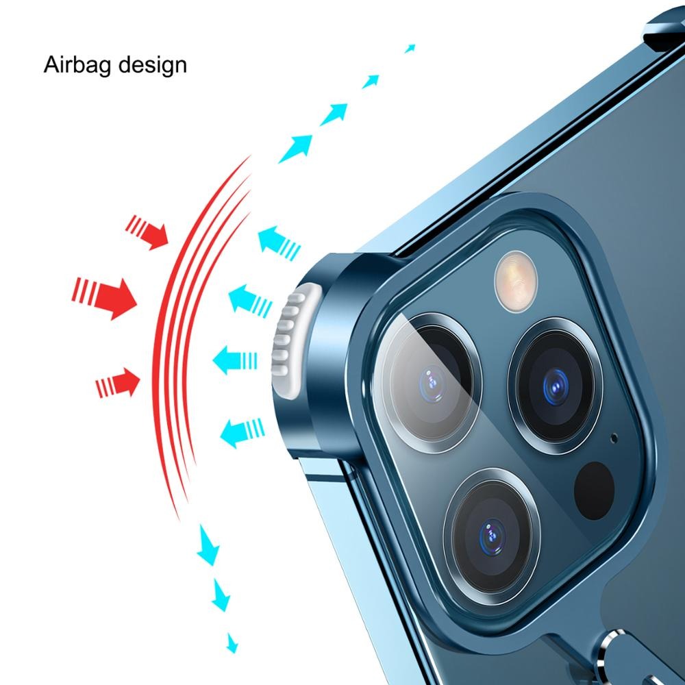 Luxury Metal Frame Shape Bumper Case By iSerieshub Compatible For iPhone