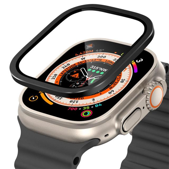 Premium Metal Frame With Tempered By iSerieshub Compatible For Smart Watch Ultra 49mm