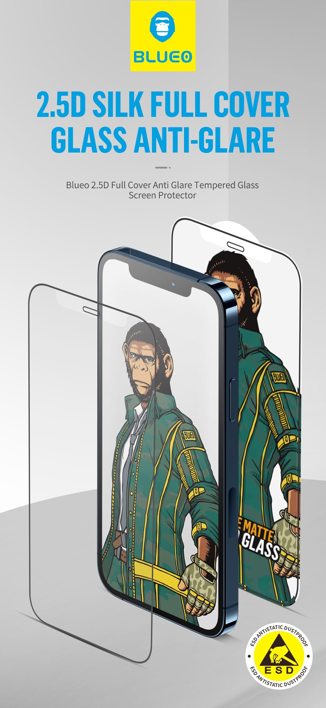 Premium Anti Glare Matte 2.5 D Tempered Glass for iPhone