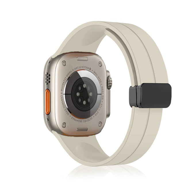 Premium Magnetic D-Buckle Silicone Strap By iSerieshub Compatible For iWatch