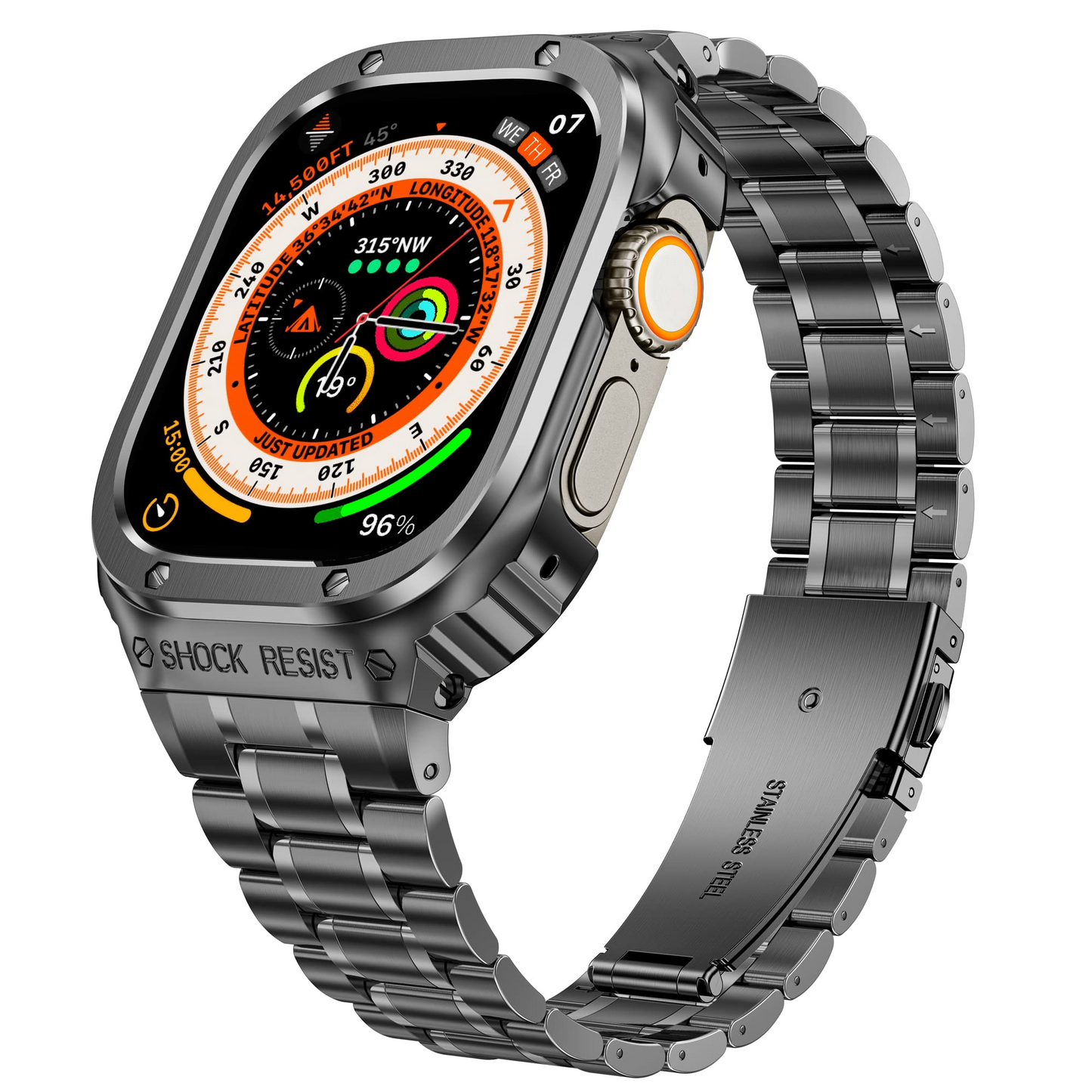 49MM Luxury Modification Richard Armor Metal Kit By iSerieshub Compatible For iWatch Ultra