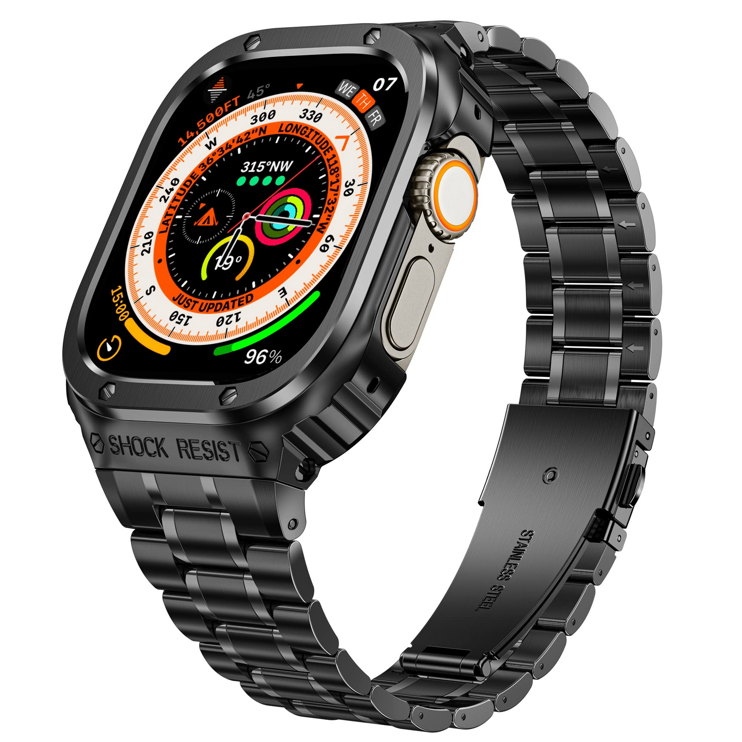 49MM Luxury Modification Richard Armor Metal Kit By iSerieshub Compatible For iWatch Ultra