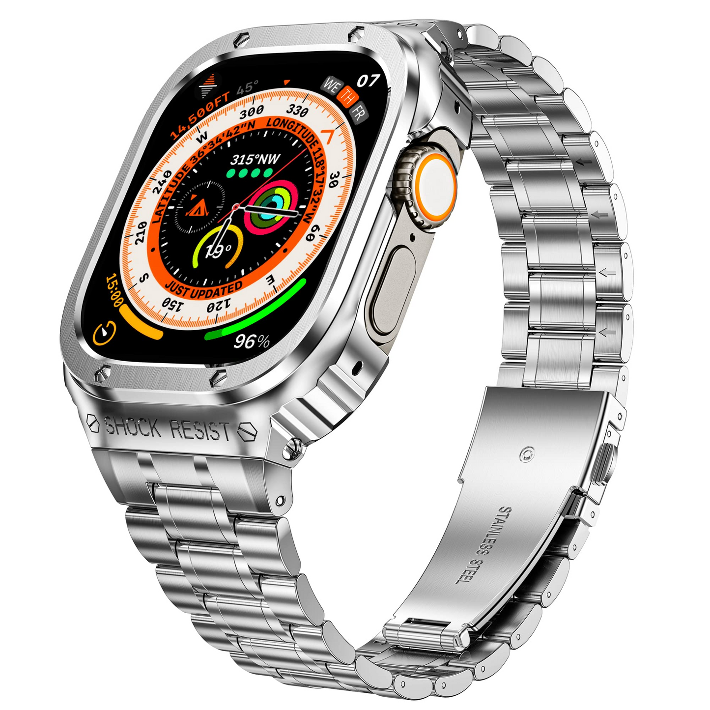49MM Luxury Modification Richard Armor Metal Kit By iSerieshub Compatible For iWatch Ultra