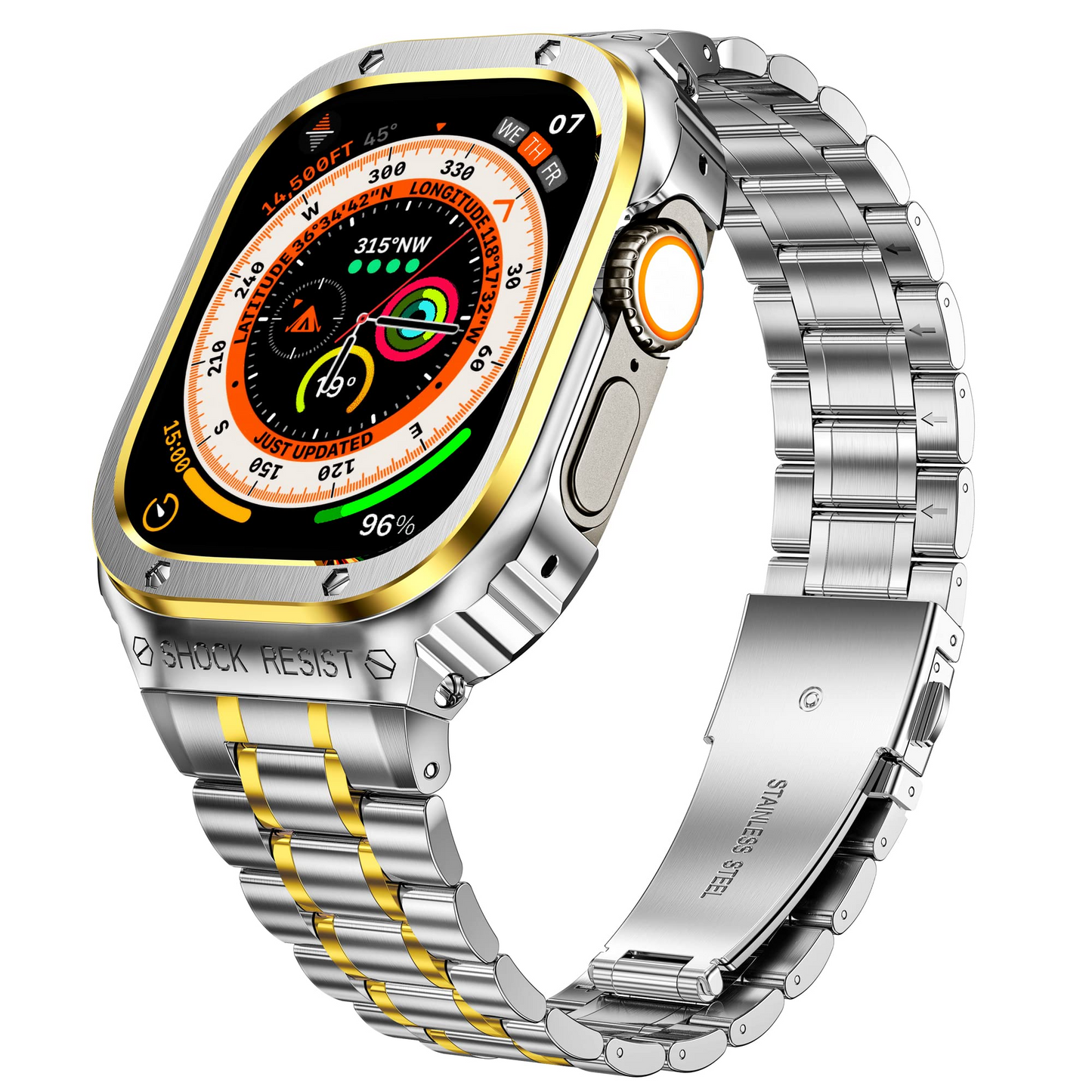 49MM Luxury Modification Richard Armor Metal Kit By iSerieshub Compatible For iWatch Ultra