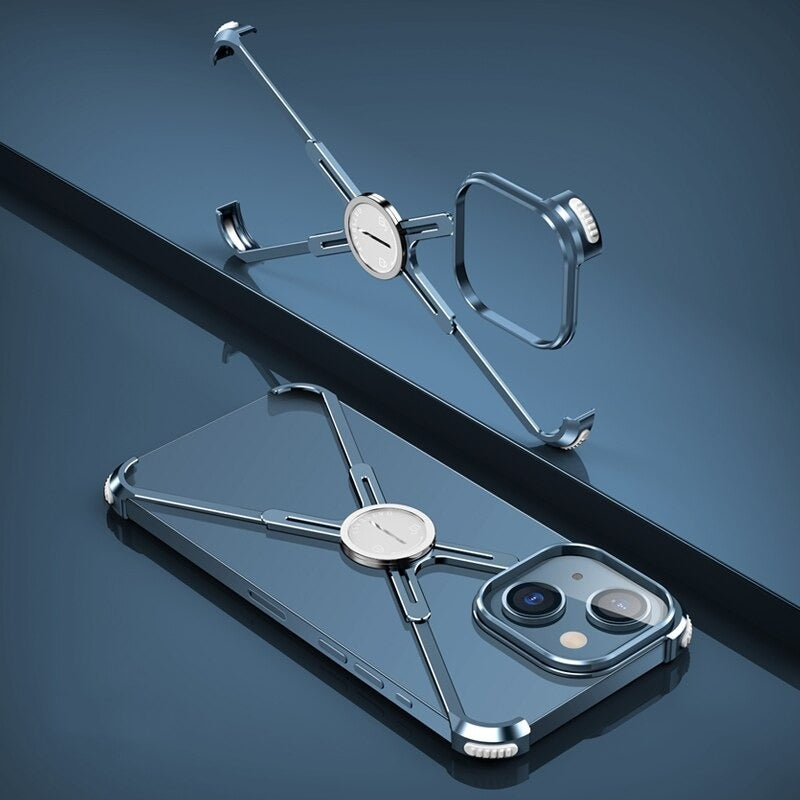 Luxury Metal Frame Shape Bumper Case By iSerieshub Compatible For iPhone