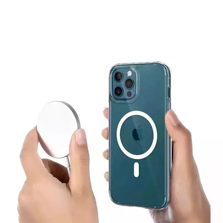 Premium Transparent Ultra Hybrid Mag Safe Compatible TPU & PC Back Case By iSerieshub For iPhone 14 Series