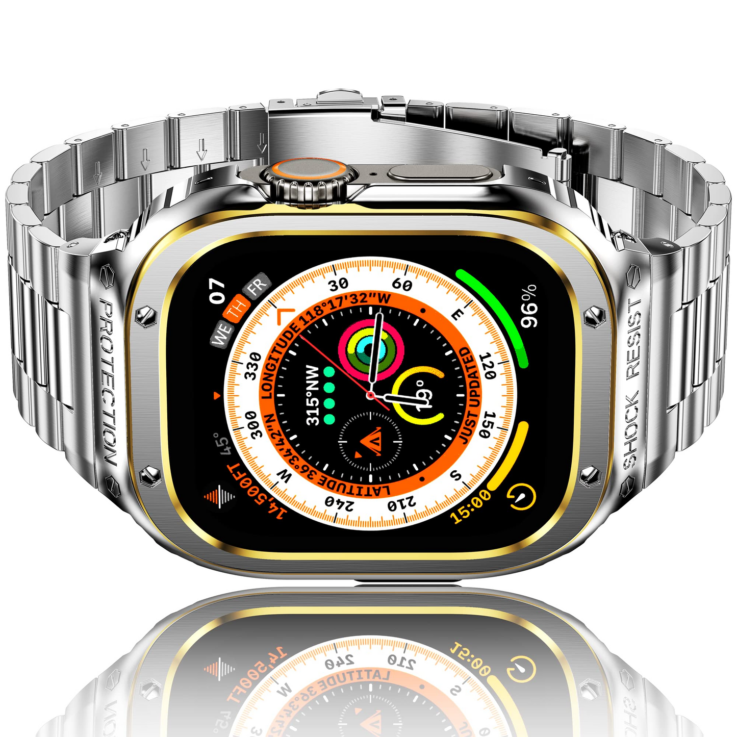 49MM Luxury Modification Richard Armor Metal Kit By iSerieshub Compatible For iWatch Ultra