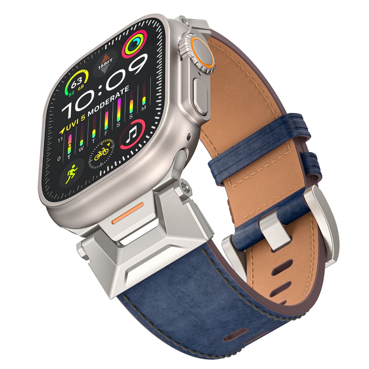 Luxury Armor Leather Bands By iSerieshub Compatible For iWatch