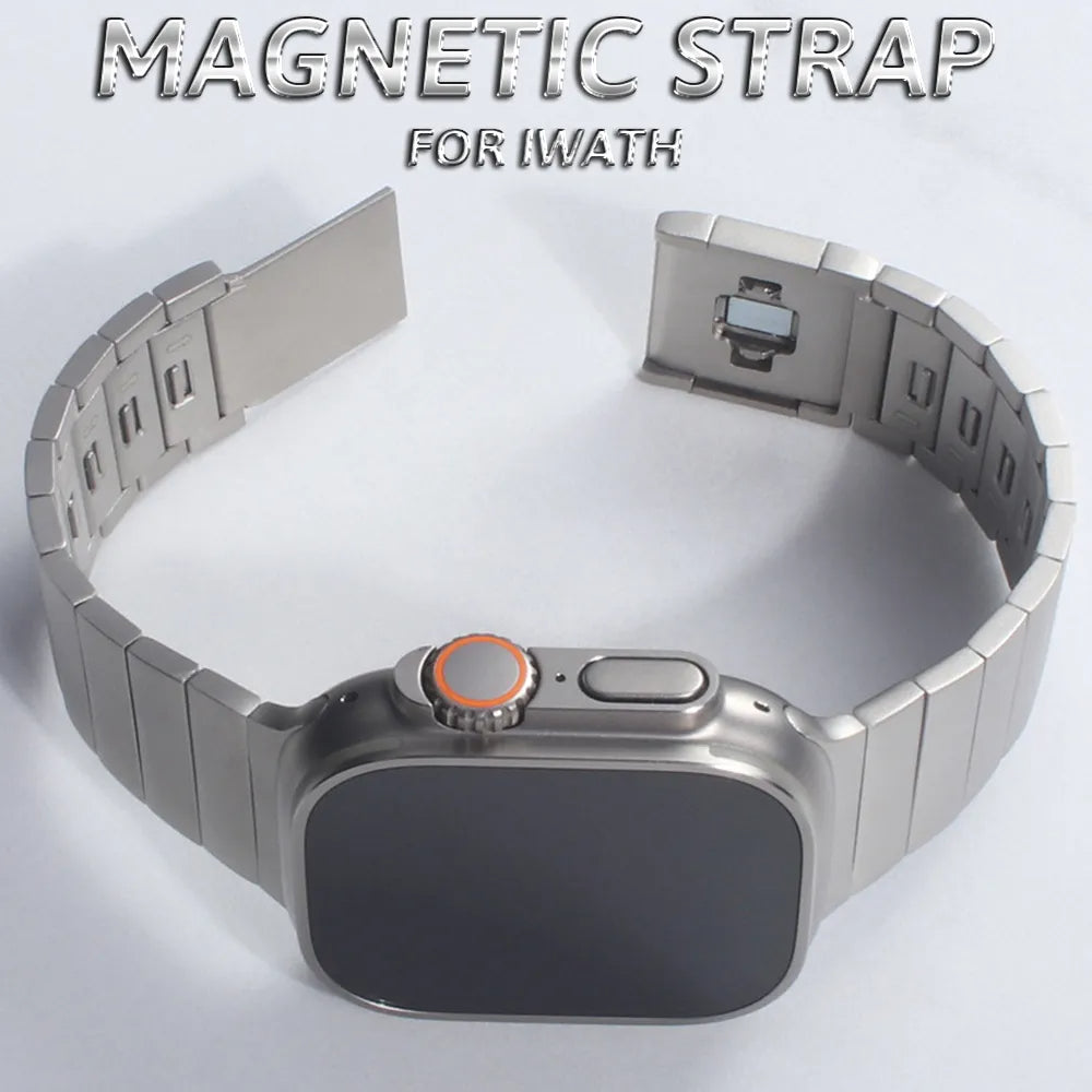 Premium Titanium Magnetic Lock Straps By iSerieshub For iWatch