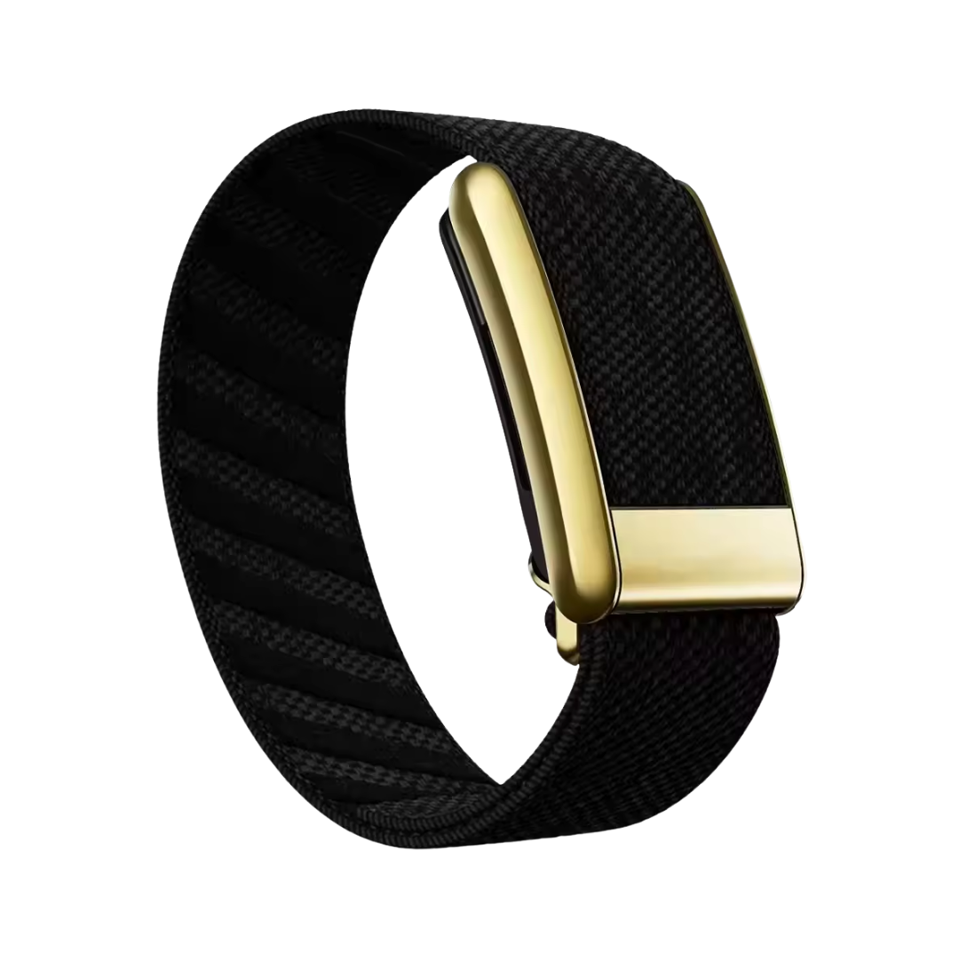 Premium Woven Nylon Velcro Strap with Gold Case – Compatible with WHOOP 5.0