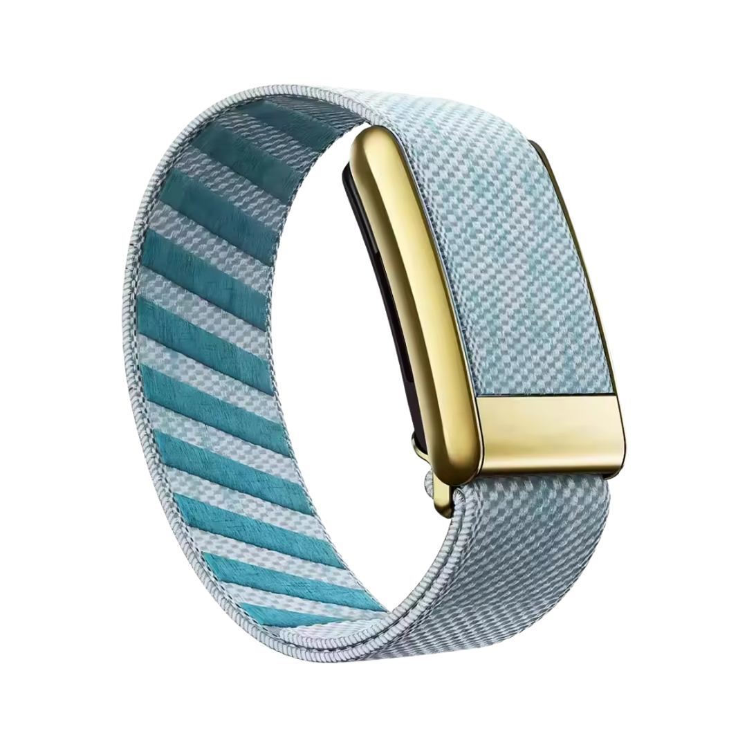 Premium Woven Nylon Velcro Strap with Gold Case – Compatible with WHOOP 5.0