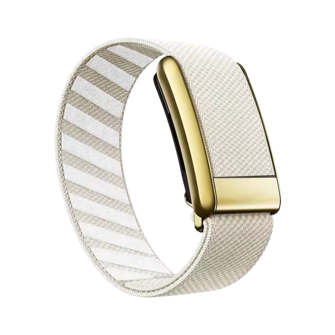 Premium Woven Nylon Velcro Strap with Gold Case – Compatible with WHOOP 5.0