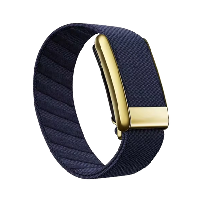 Premium Woven Nylon Velcro Strap with Gold Case – Compatible with WHOOP 5.0