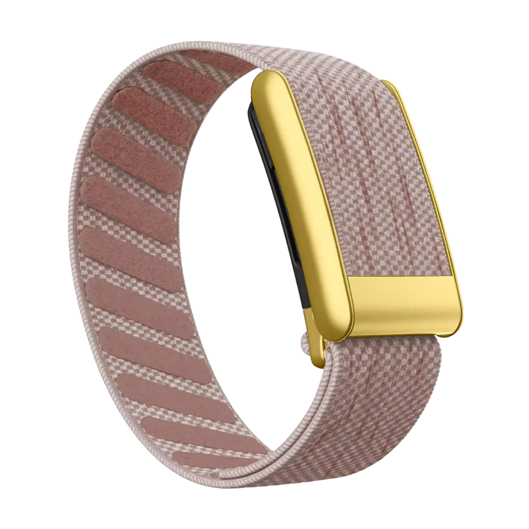 Premium Woven Nylon Velcro Strap with Gold Case – Compatible with WHOOP 5.0