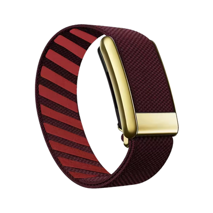 Premium Woven Nylon Velcro Strap with Gold Case – Compatible with WHOOP 5.0