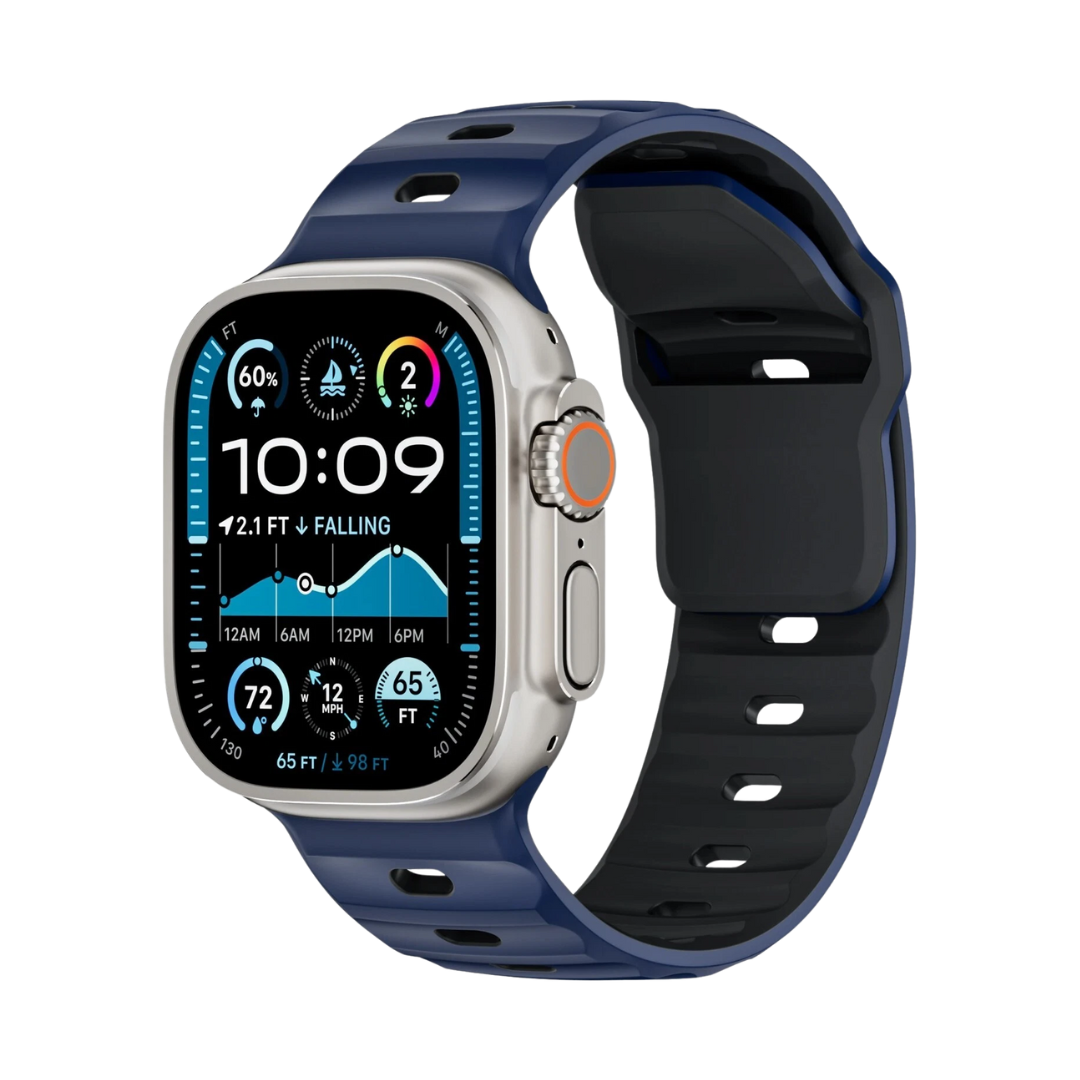 Premium Ultra Wide Rugged Silicone Band By iSerieshub Compatible For Apple Watch