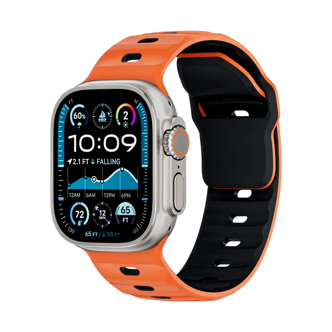 Premium Ultra Wide Rugged Silicone Band By iSerieshub Compatible For Apple Watch