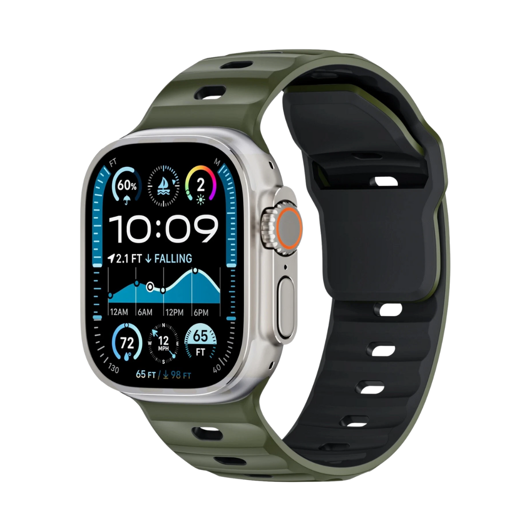 Premium Ultra Wide Rugged Silicone Band By iSerieshub Compatible For Apple Watch