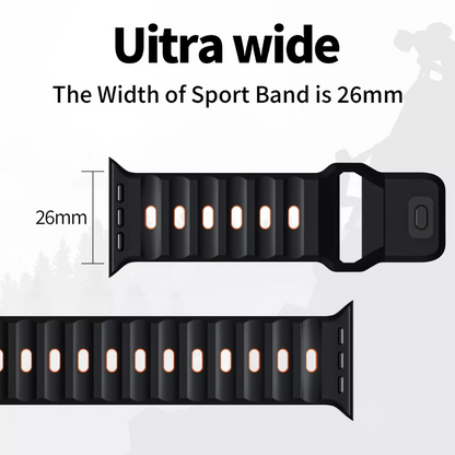 Premium Ultra Wide Rugged Silicone Band By iSerieshub Compatible For Apple Watch