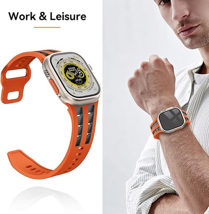 Premium Aeroline Pro Silicone Sports Bands By iSerieshub Compatible For Apple Watch