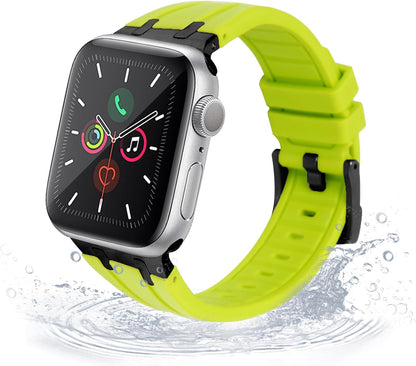 Luxury Neon Green AP Style Sports Bands By iSerieshub Compatible For iWatch