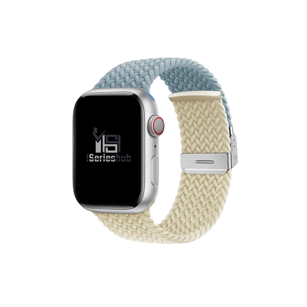 Premium Dual Color Braided Adjustable Solo Loop By iSerieshub Compatible For iWatch