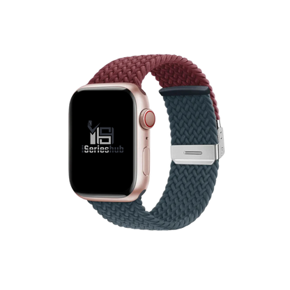 Premium Dual Color Braided Adjustable Solo Loop By iSerieshub Compatible For iWatch