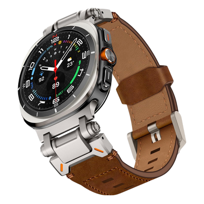 Luxury Rugged Genuine Leather Band for Samsung Galaxy Watch Ultra 2/Ultra 1 – 47mm