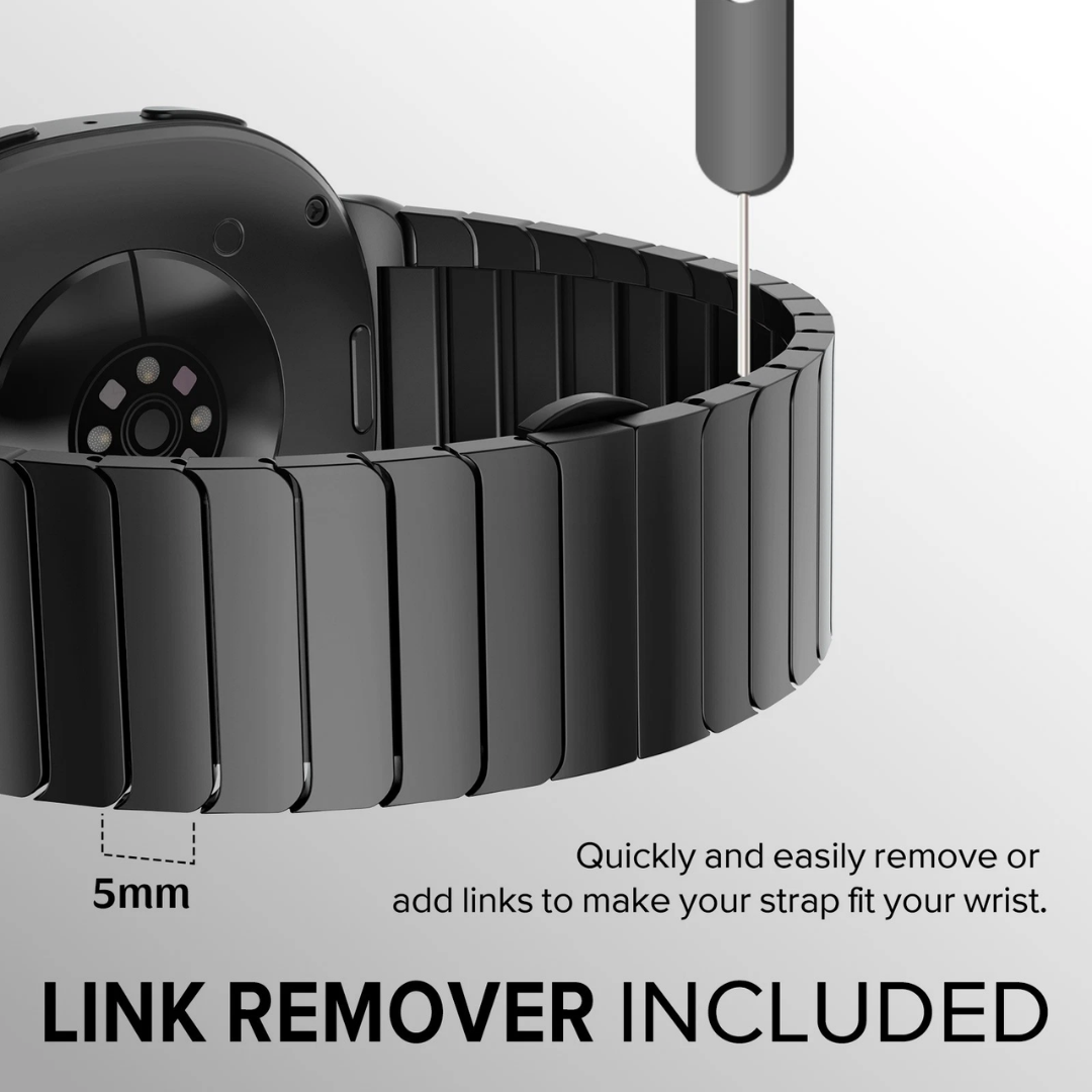 Luxury Stainless Steel Link Band for Samsung Galaxy Watch 8/9 – 44mm